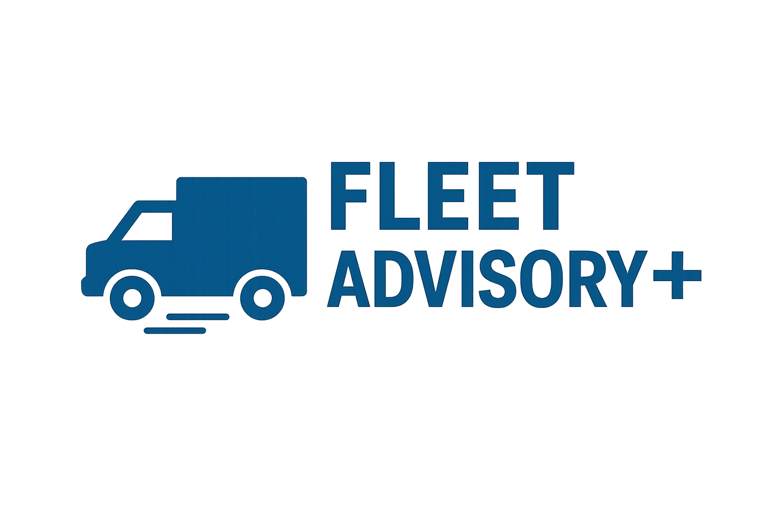 photographic The image is a simple logo for a fleet management program called Fleet Advisory  Make the primary colours be blue and white