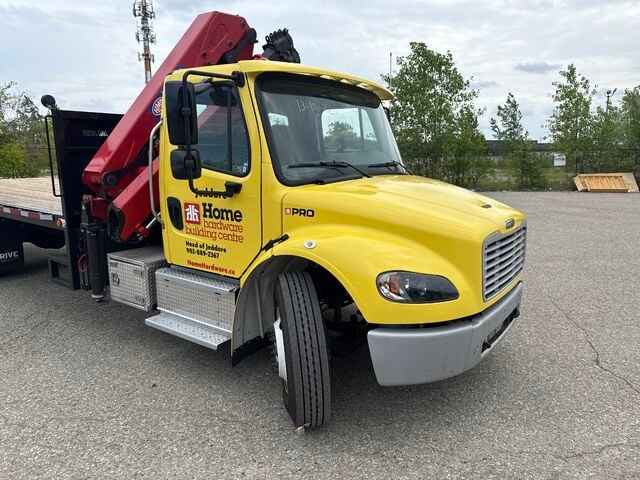 Freightliner crane truck delivered to Head of Jeddore Home Hardware