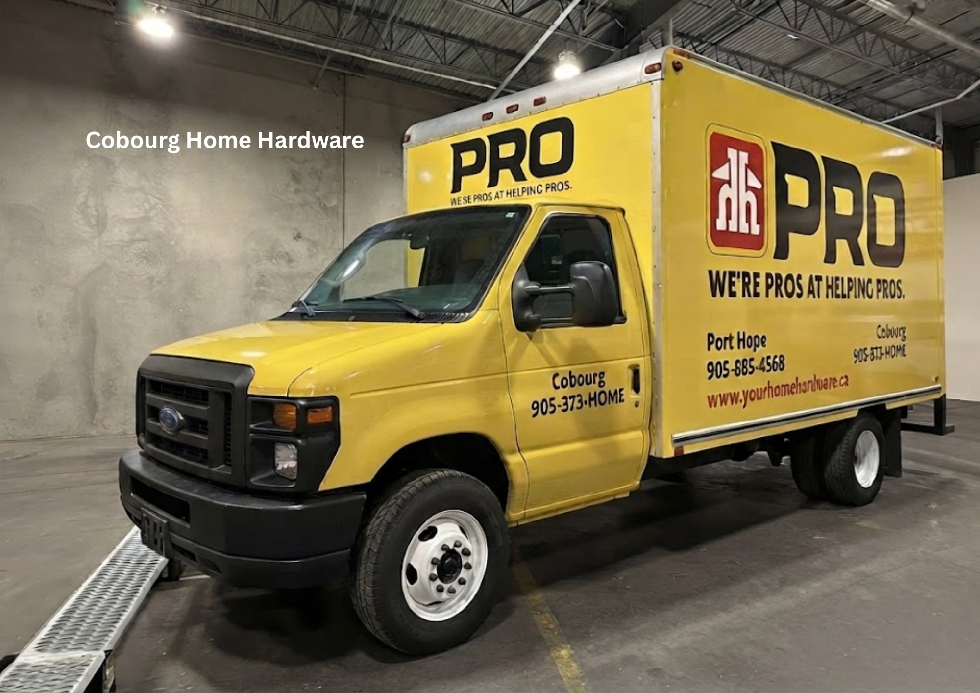 Cube van delivered to Cobourg Home Hardware