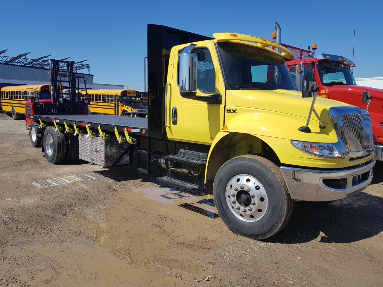 International HV607 Moffett truck delivered by Trinity Truck Sales