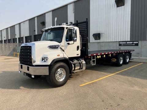 Freightliner 108SD Moffett truck delivered by Trinity Truck Sales