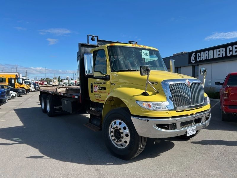 International HV607 Moffett truck delivered to Manitowaning Mill Home Hardware