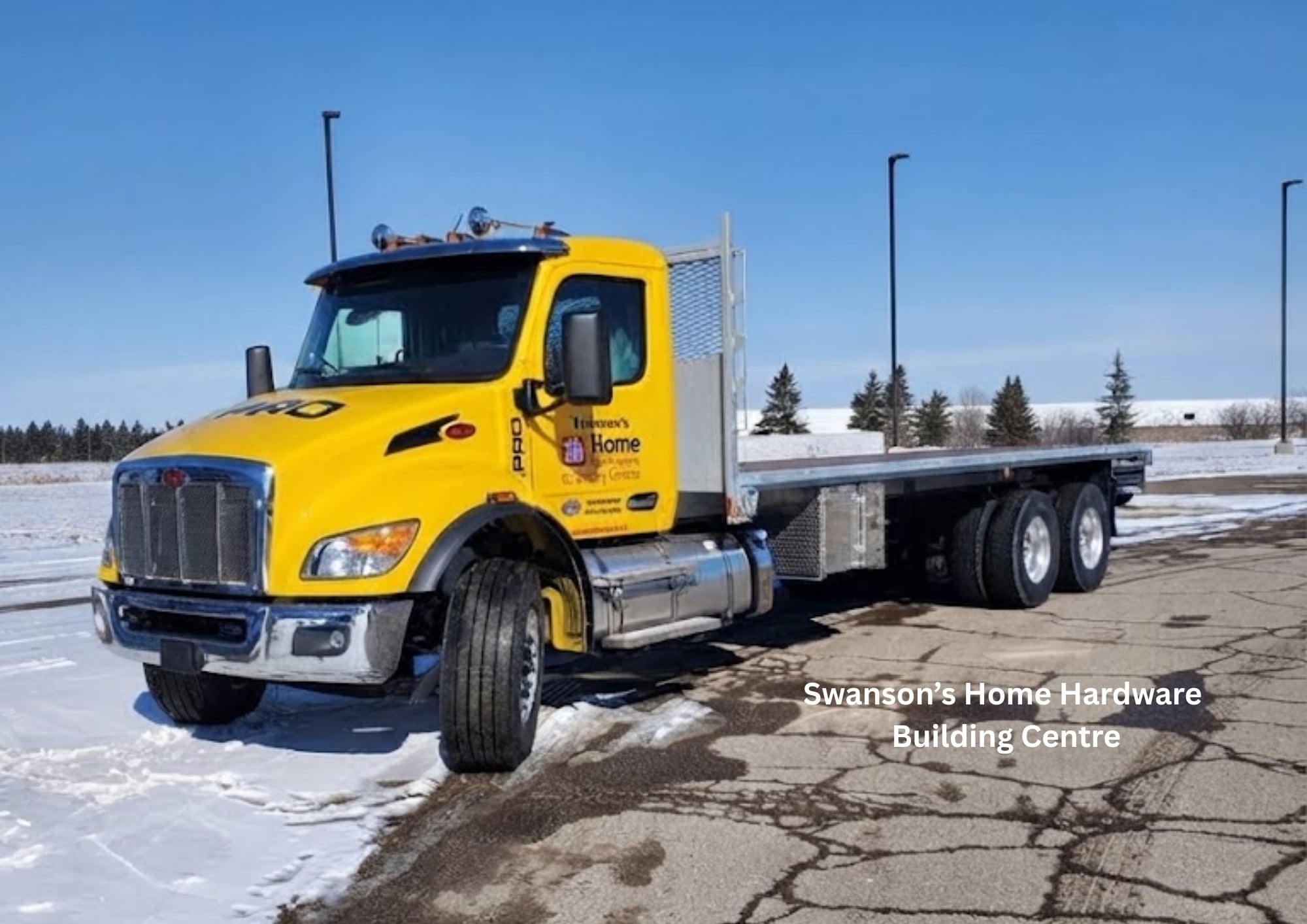 Peterbilt 548 Moffett truck delivered to Border City Home Hardware
