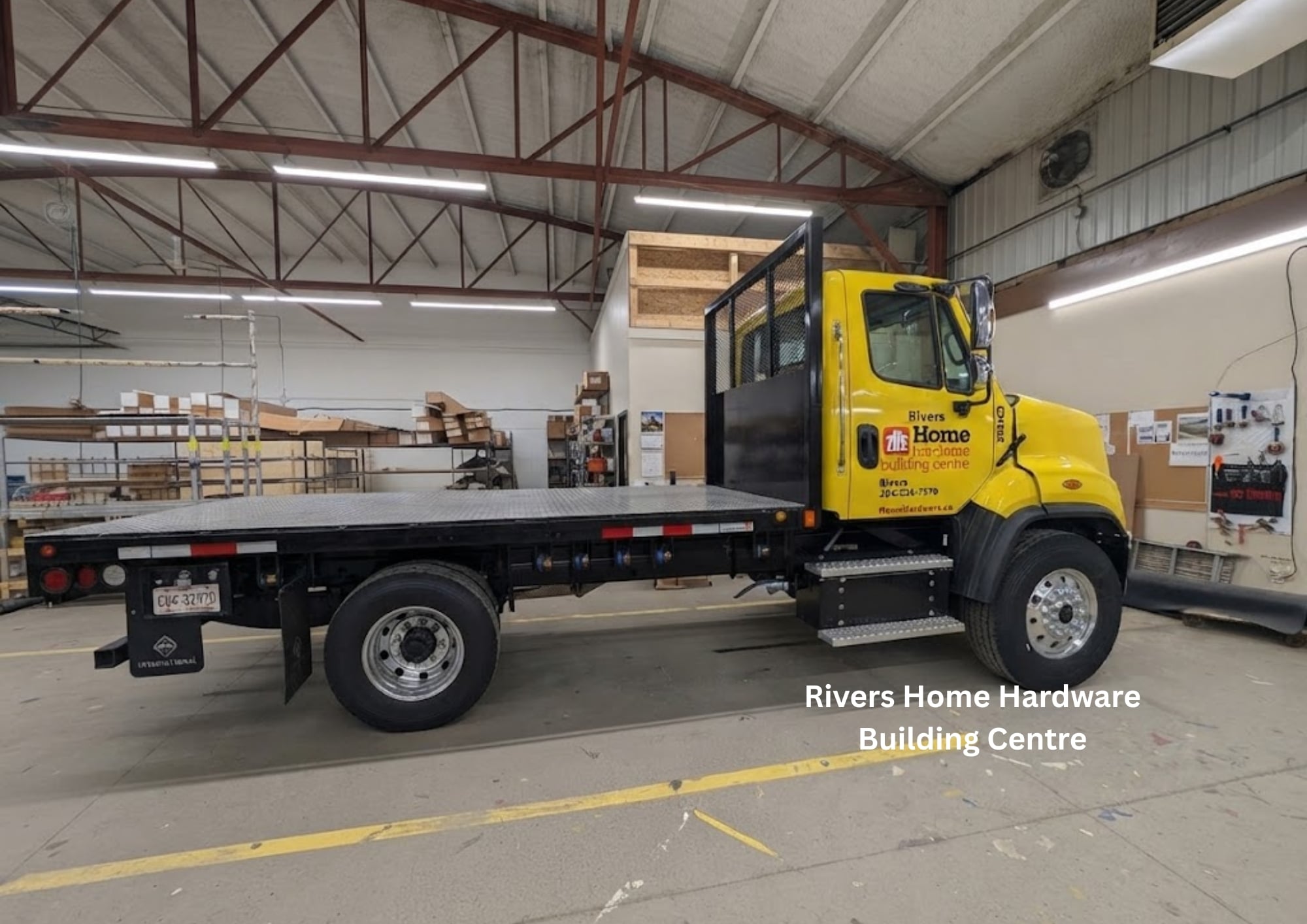 International HV607 Moffett truck delivered to Rivers Home Hardware