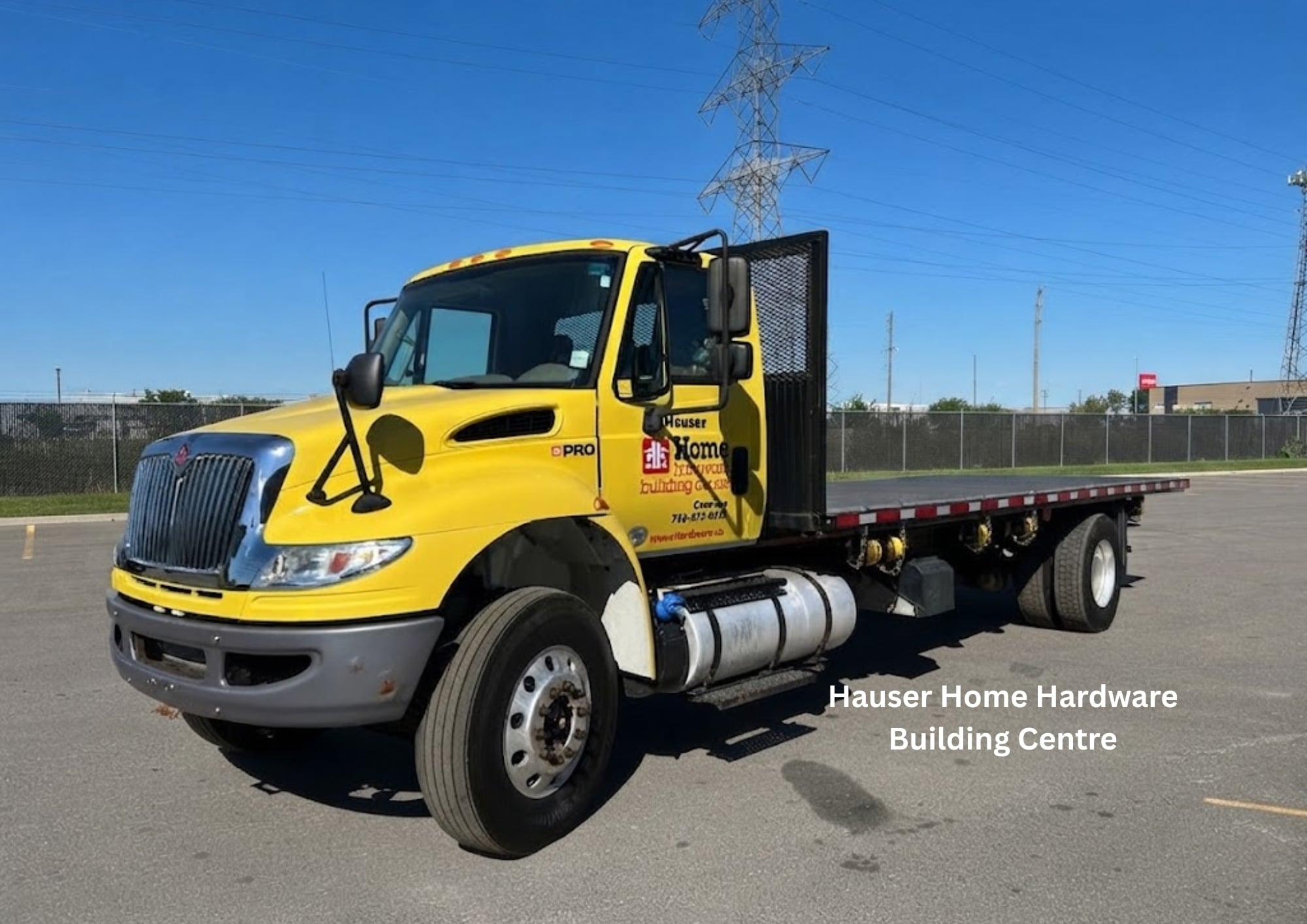 International HV607 Moffett truck delivered to Hauser Home Hardware