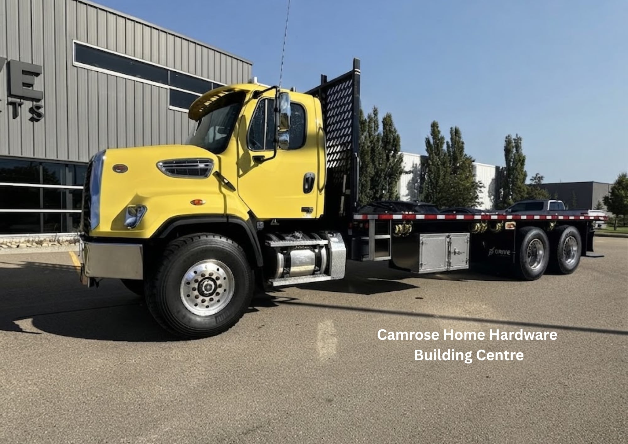 Freightliner 108SD Moffett truck delivered to Camrose Home Hardware