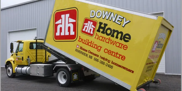 Kargo King roll-off truck delivered to Downey Home Hardware Building Centre, Riverview NB